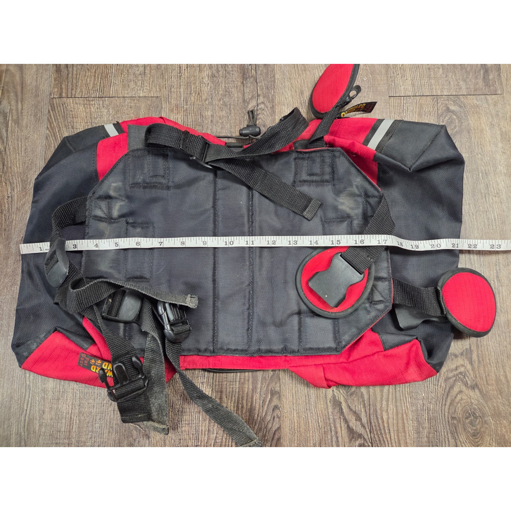 Outward Hound Pet Travel Gear Dog Adjustable Backpack Red Black Hike Camp Bag - Picture 9 of 10